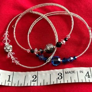 Beaded one size fits most bracelets. 3 pieces